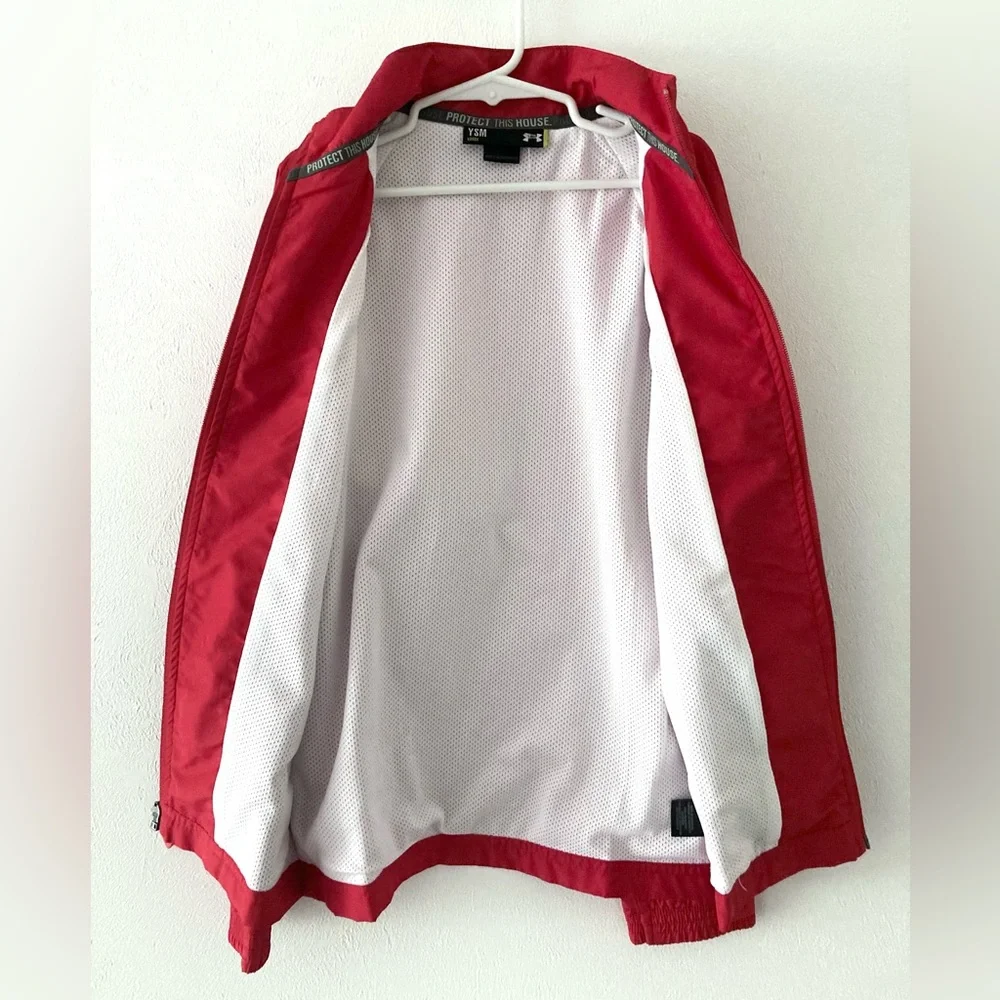 NWOT Under Armour Youth Advance Warm-Up Jacket Red Size S